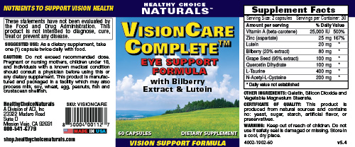 Vision Care Complete Supplements
