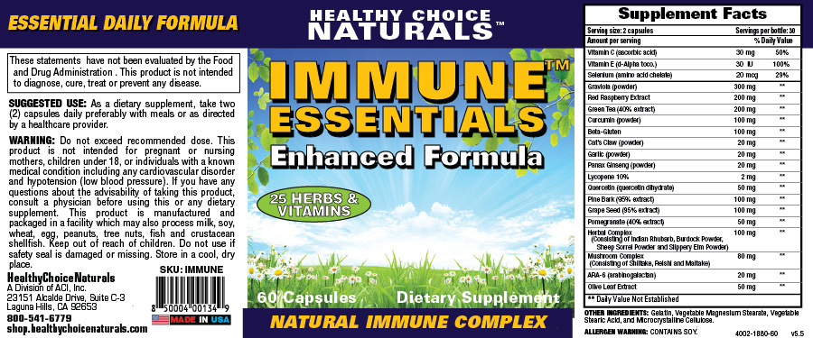 Immune Essentials Supplements