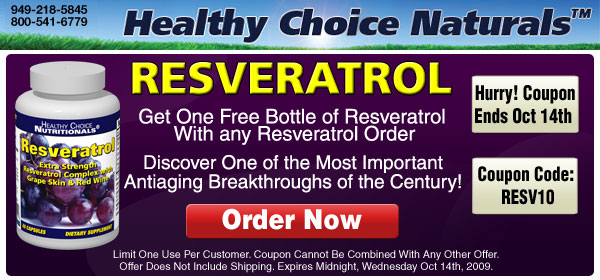 Get One Free Bottle of Resveratrol