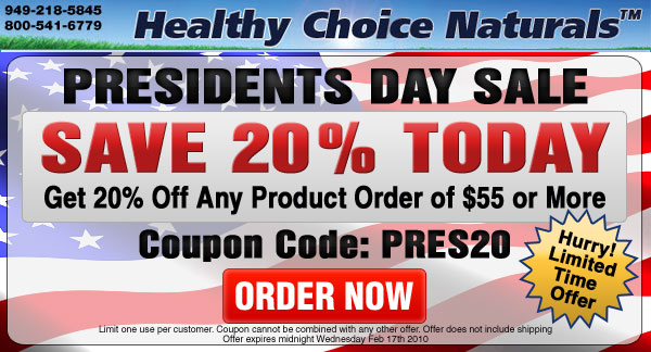 Presidents sale - Save 20% when you spend $55 or more