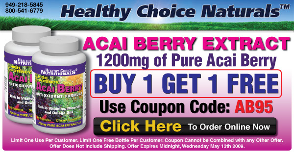 Acai Berry - Buy 1 get 1 free - limit one bottle