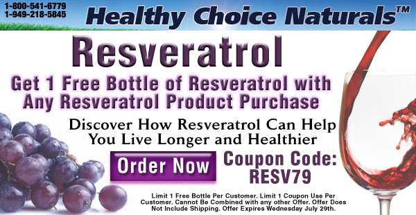 1 Free Bottle of Resveratrol