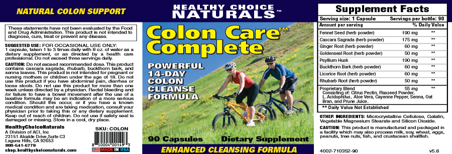 Colon Care Supplements