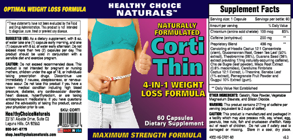 Corti Thin Weight Loss Supplement