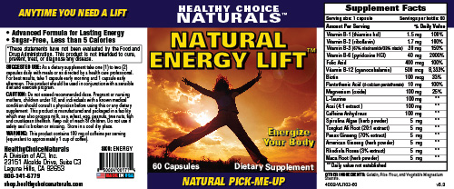 Natural Energy Supplement