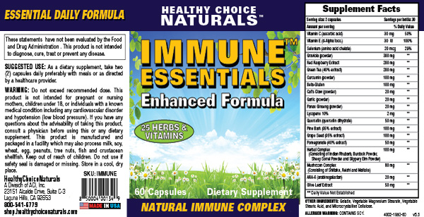 Immune Essentials Supplement