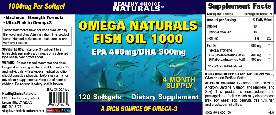 Omega Natural Fish Oil Supplement